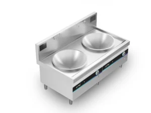 Floor Commercial Induction Chinese Double Wok Cooker | 30KW*2