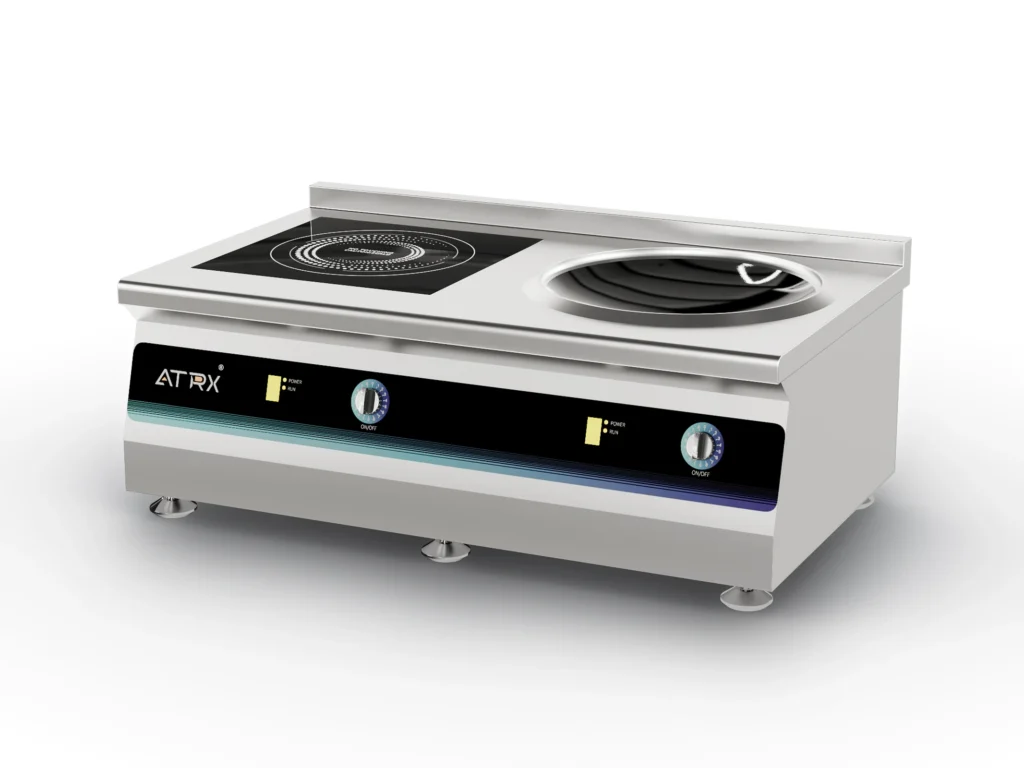Countertop induction flat and wok cooker 2