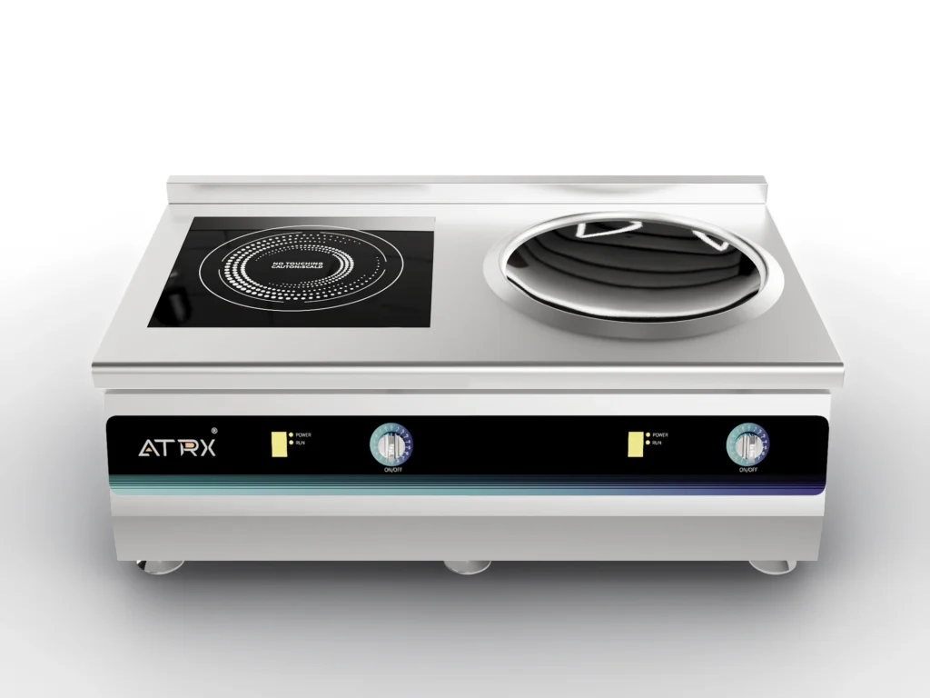 Countertop induction flat and wok cooker 3