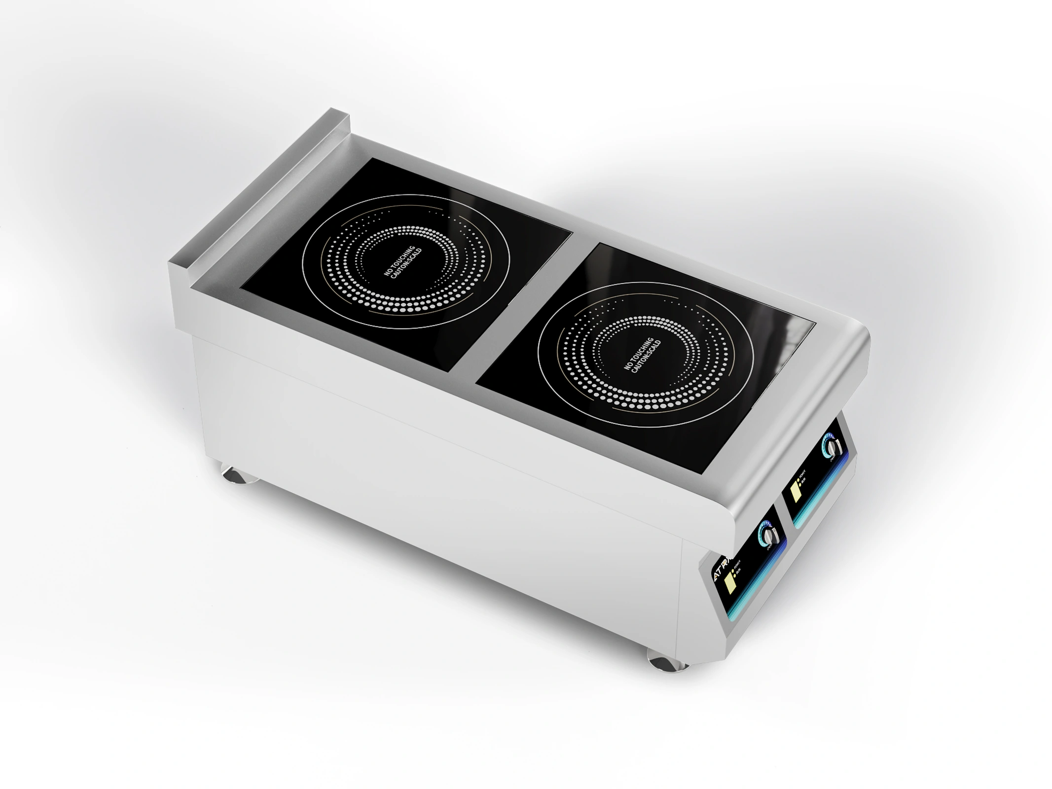 Countertop vertical double hob induction cooker