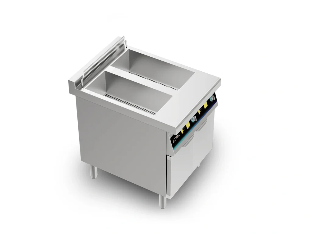 Floor induction double fryer 1