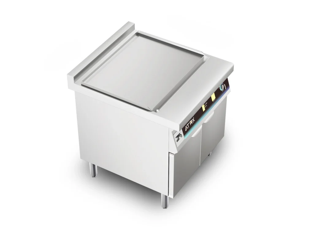 Floor induction griddle