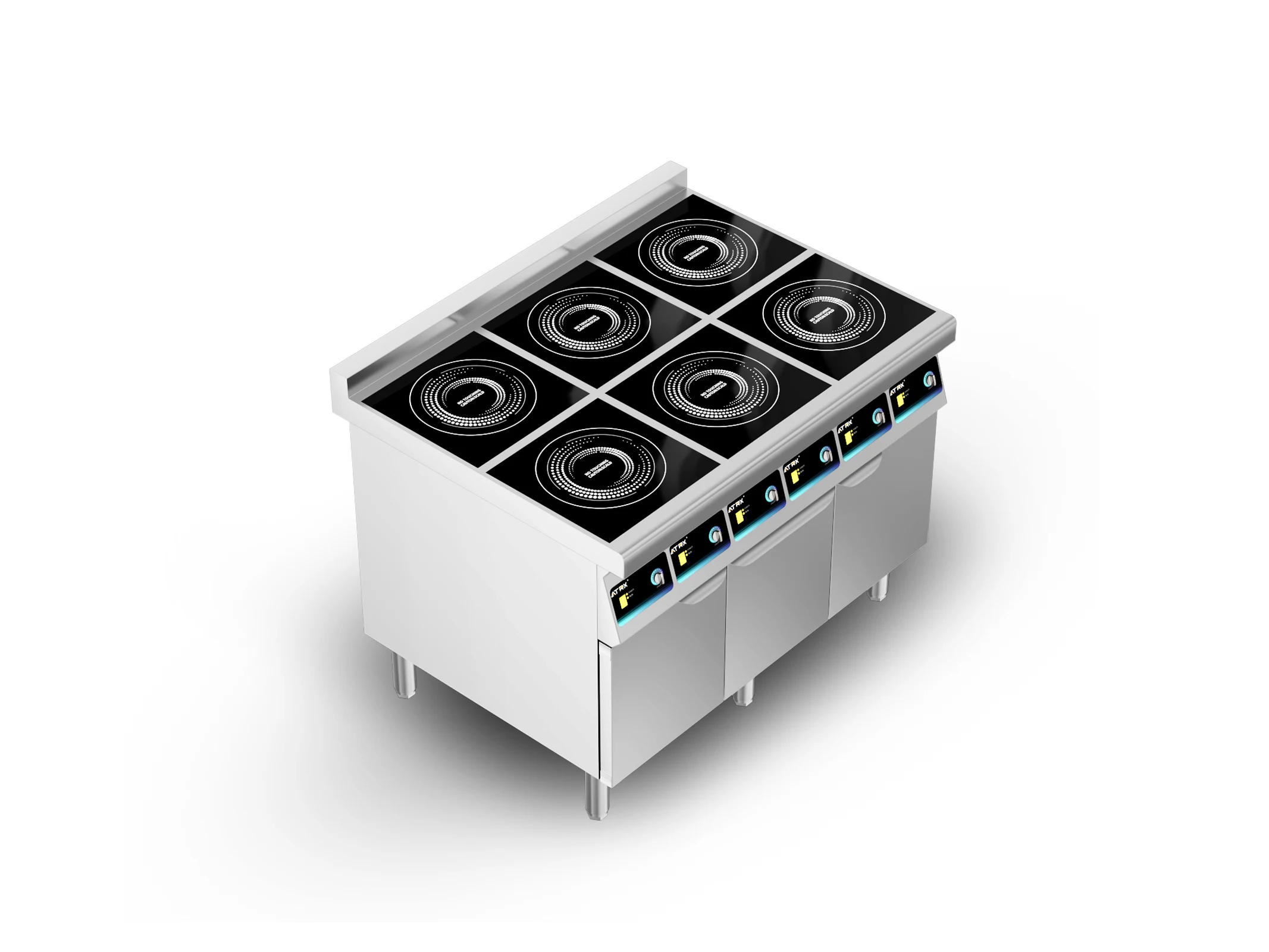 Commercial induction floor burners