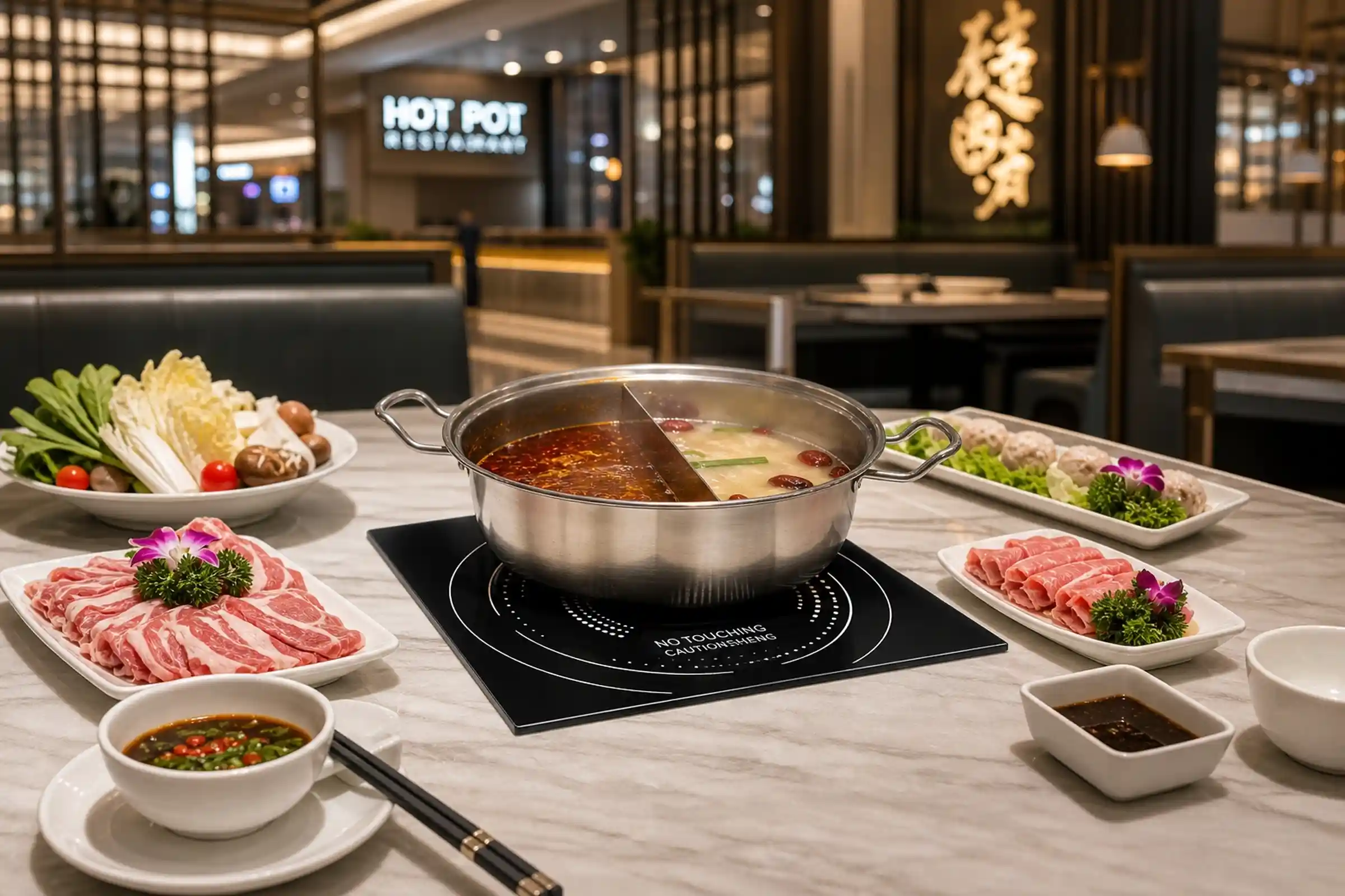 ATRX induction built in cooker for hot pot restaurant