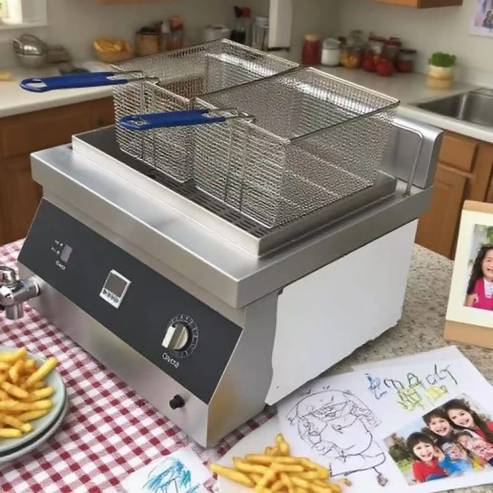commercial induction deep fryer