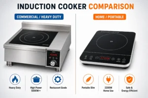 commercial induction cooker Vs Home induction cooker