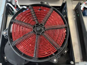 Pure copper induction coil inside an ATRX commercial induction cooker