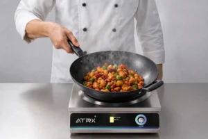 Commercial induction cooker cooking