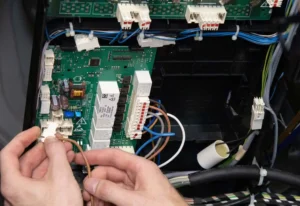 Installing the wiring for the induction cooker